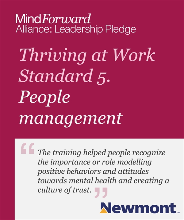 Thriving at Work Case Study Standard 5: Newmont 'People Management'