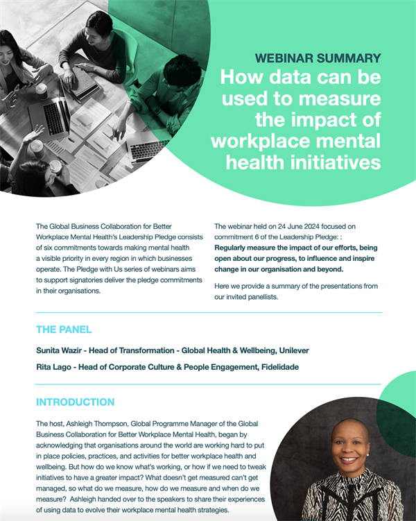 How Data Can Measure the Impact of Workplace Mental Health Initiatives.