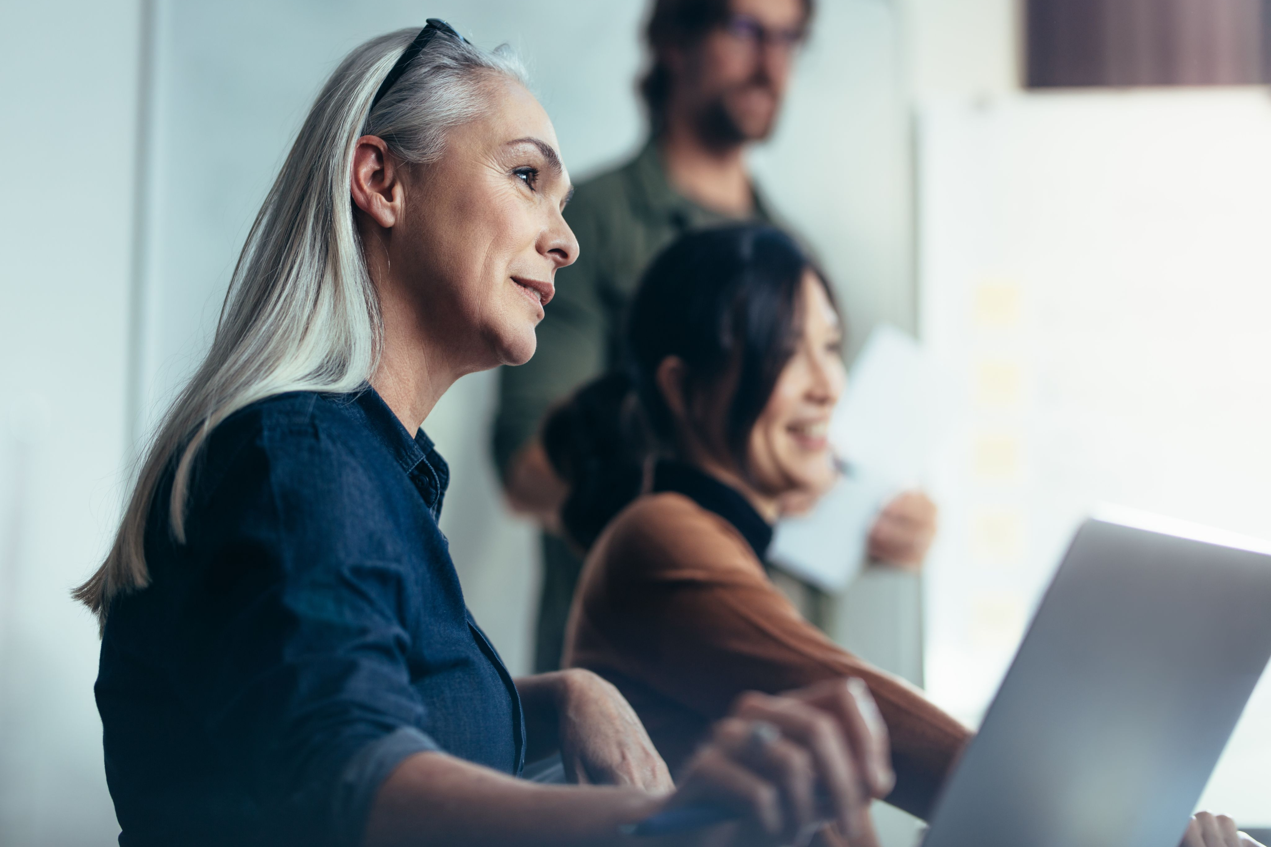 Women working at computers