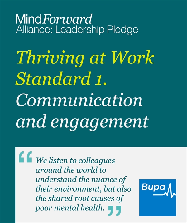 Thriving at Work Case Study Standard 1: Bupa 'Communication and Engagement'